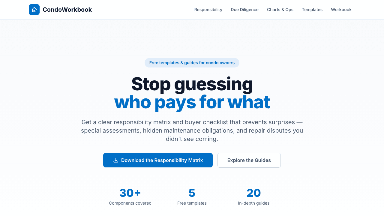CondoWorkbook